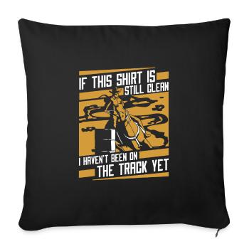 Horse Racing Barrel racing Horse Barrels - Sofa pillowcase 17,3'' x 17,3'' (45 x 45 cm) - black - Front