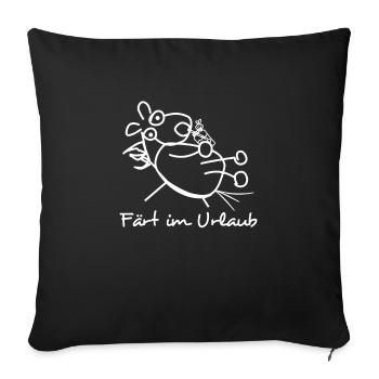 Färt in Urlaub für Fans von Pferde - Sofakissenbezug 45 x 45 cm - Schwarz - Vorne