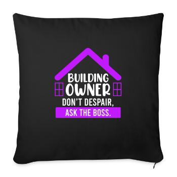 Ne désespérez pas du client Demandez au patron - Housse de coussin décorative 45 x 45 cm - noir - Devant