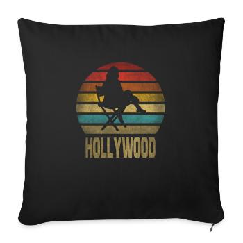 At The Studio Film Director Movies Retro Vintage - Sofa pillowcase 17,3'' x 17,3'' (45 x 45 cm) - black - Front