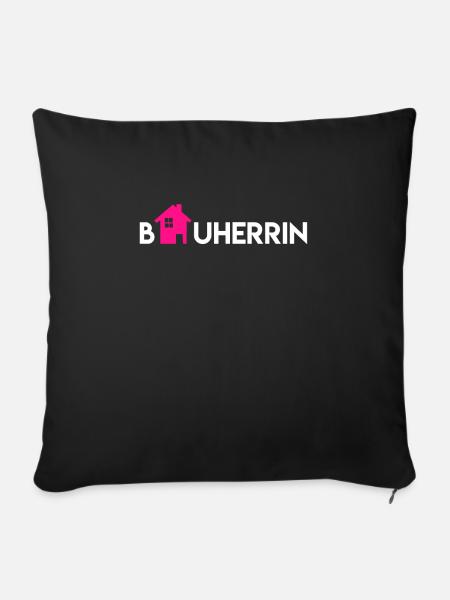Bauherr Richtfest - Sofakissenbezug 45 x 45 cm - Schwarz