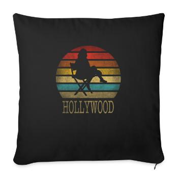 At The Studio Film Director Movies Retro Vintage - Sofa pillowcase 17,3'' x 17,3'' (45 x 45 cm) - black - Front