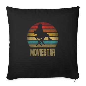 At The Studio Film Director Movies Retro Vintage - Sofa pillowcase 17,3'' x 17,3'' (45 x 45 cm) - black - Front