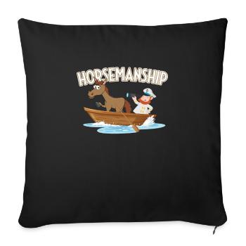 Horsemanship for rider and horse - Sofa pillowcase 17,3'' x 17,3'' (45 x 45 cm) - black - Front
