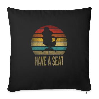 Chaise de jeu Gamer s’asseoir dans Freedom Kingdom - Housse de coussin décorative 45 x 45 cm - noir - Devant