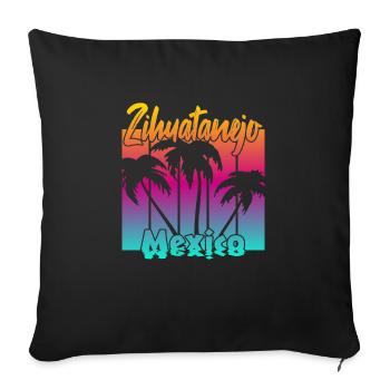 Zihuatanejo Mexico - Sofakissenbezug 45 x 45 cm - Schwarz - Vorne