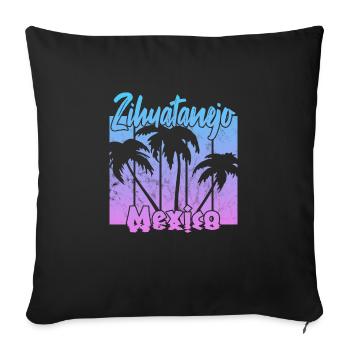 Zihuatanejo Mexico - Sofakissenbezug 45 x 45 cm - Schwarz - Vorne