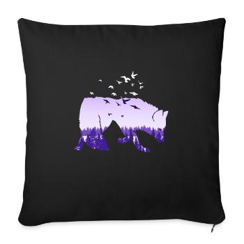 Fuchs Silhouette Fuchsjagd Jäger Jagd Natur Herbst - Sofakissenbezug 45 x 45 cm - Schwarz - Vorne