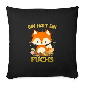 Bin halt ein Fuchs Kinder - Sofakissenbezug 45 x 45 cm - Schwarz - Vorne