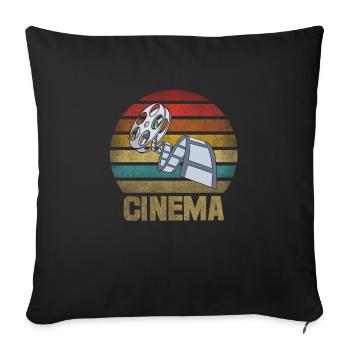Movie Film Roll Cinema Retro Sunset - Sofa pillowcase 17,3'' x 17,3'' (45 x 45 cm) - black - Front