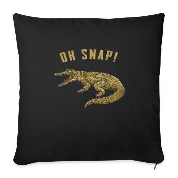 Alligator Crocodile Gator Reptiles Animal Alligator - Housse de coussin décorative 45 x 45 cm - noir - Devant