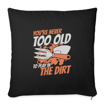 Gardener Garden Plants Gardening - Sofa pillowcase 17,3'' x 17,3'' (45 x 45 cm) - black - Front