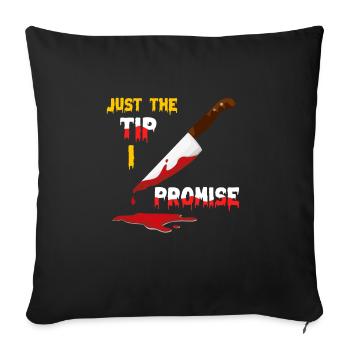 Couteau tueur en série Halloween - Housse de coussin décorative 45 x 45 cm - noir - Devant