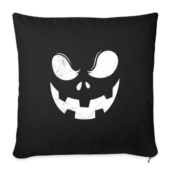 Pumpkin Face Halloween - Sofa pillowcase 17,3'' x 17,3'' (45 x 45 cm) - black - Front