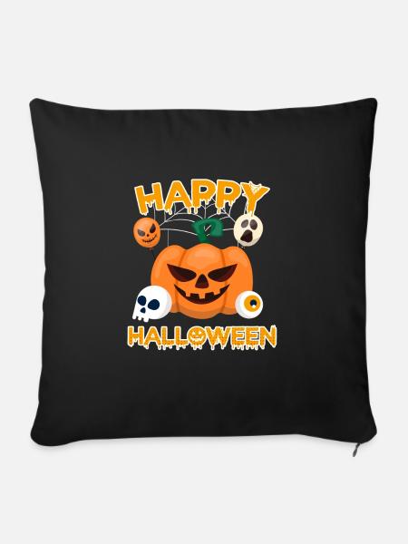 Happy Halloween - Sofakissenbezug 45 x 45 cm - Schwarz