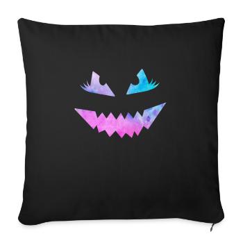 Masque effrayant Halloween - Housse de coussin décorative 45 x 45 cm - noir - Devant