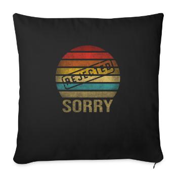 Rejected Sorry Retro Sunset Vintage - Sofa pillowcase 17,3'' x 17,3'' (45 x 45 cm) - black - Front