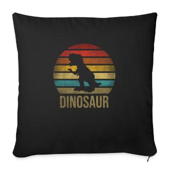T-Rex Dino Dinosaur Tyrannosaurus Rex - Sofakissenbezug 45 x 45 cm - Schwarz - Vorne