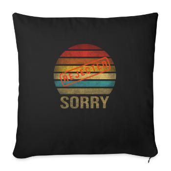 Rejected Sorry Retro Sunset Vintage - Sofa pillowcase 17,3'' x 17,3'' (45 x 45 cm) - black - Front