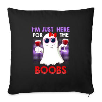Fantômes Boo Abeilles Halloween - Housse de coussin décorative 45 x 45 cm - noir - Devant