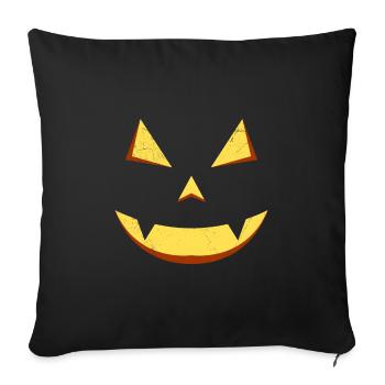 Pumpkin Face Halloween - Sofa pillowcase 17,3'' x 17,3'' (45 x 45 cm) - black - Front