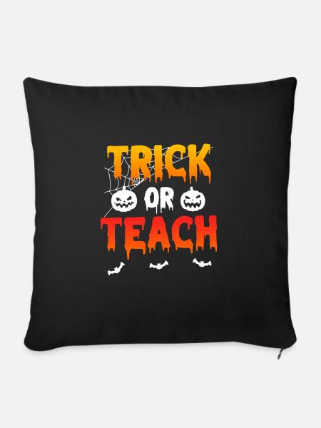 Süßes oder Saures Halloween - Sofakissenbezug 45 x 45 cm - Schwarz