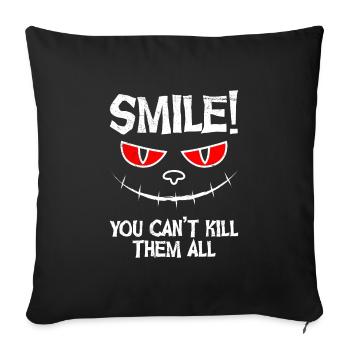Katze Halloween Monster - Sofakissenbezug 45 x 45 cm - Schwarz - Vorne
