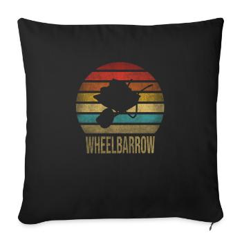 Cash Money Wheelbarrow Pushcart Sunset - Sofa pillowcase 17,3'' x 17,3'' (45 x 45 cm) - black - Front
