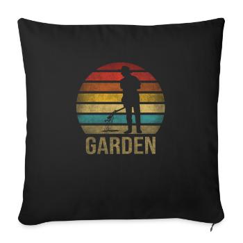 Gardening Watering Flowers Nature Plants - Sofakissenbezug 45 x 45 cm - Schwarz - Vorne