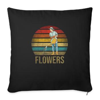 Gardening Watering Flowers Nature Plants - Sofa pillowcase 17,3'' x 17,3'' (45 x 45 cm) - black - Front