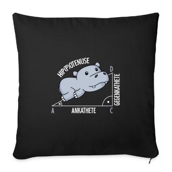 Mathématiques Hippotenuse mathématiques amusantes - Housse de coussin décorative 45 x 45 cm - noir - Devant