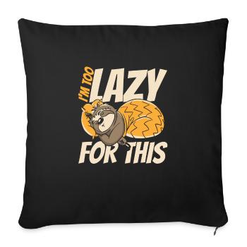 Paresseux Paresseux Dormir Paresseux - Housse de coussin décorative 45 x 45 cm - noir - Devant