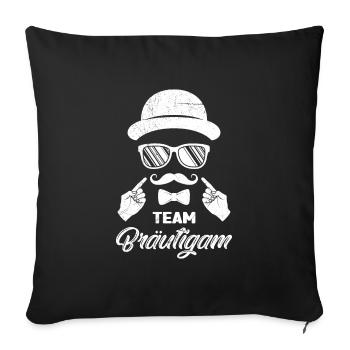Hochzeit Team Bräutigam Jungesellenabschied - Sofakissenbezug 45 x 45 cm - Schwarz - Vorne