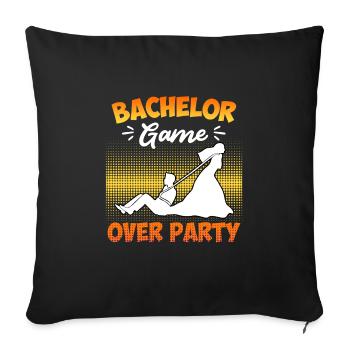 Game over - Jungesellenabschied Man Wedding - Sofa pillowcase 17,3'' x 17,3'' (45 x 45 cm) - black - Front