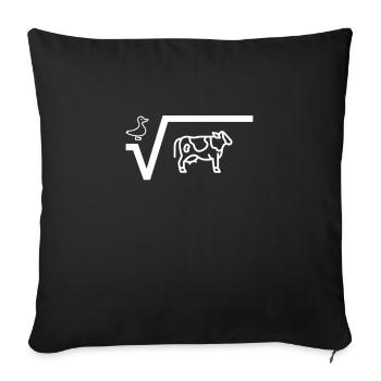 Duck root from cow - Sofa pillowcase 17,3'' x 17,3'' (45 x 45 cm) - black - Front