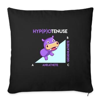 Hypoténuse Hippoténouse Math - Housse de coussin décorative 45 x 45 cm - noir - Devant