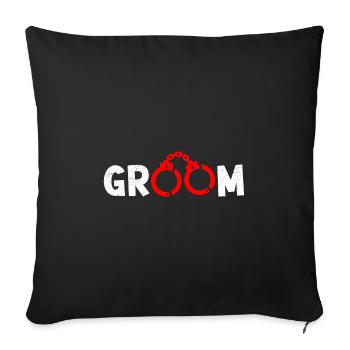 Groom Groom Wedding Bachelor Party - Sofa pillowcase 17,3'' x 17,3'' (45 x 45 cm) - black - Front