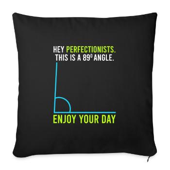 Il s’agit d’un angle de 89° pour les listes de perfection - Housse de coussin décorative 45 x 45 cm - noir - Devant