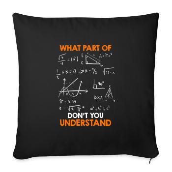 Quelle partie des mathématiques ne comprenez-vous pas? - Housse de coussin décorative 45 x 45 cm - noir - Devant