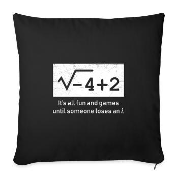 Complex numbers funny math - Sofa pillowcase 17,3'' x 17,3'' (45 x 45 cm) - black - Front