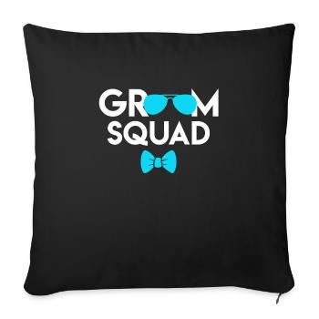 Boys' Party Men Groom Wedding - Sofa pillowcase 17,3'' x 17,3'' (45 x 45 cm) - black - Front