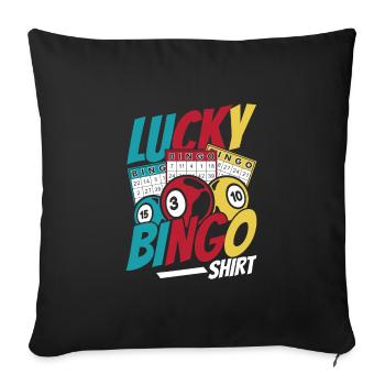 Bingo Gambling Lottery Bingo Joueurs - Housse de coussin décorative 45 x 45 cm - noir - Devant