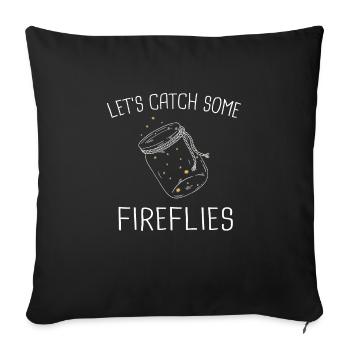 Luciole de feu insecte - Housse de coussin décorative 45 x 45 cm - noir - Devant
