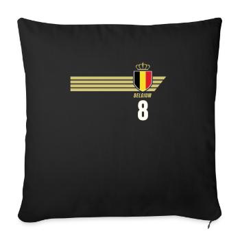 Belgium Devil Patriotism Football Fan Jersey - Sofa pillowcase 17,3'' x 17,3'' (45 x 45 cm) - black - Front