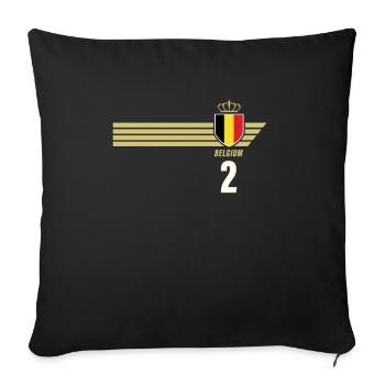 Belgium Devil Patriotism Football Fan Jersey - Sofa pillowcase 17,3'' x 17,3'' (45 x 45 cm) - black - Front
