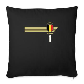 Belgium Devil Patriotism Football Fan Jersey - Sofa pillowcase 17,3'' x 17,3'' (45 x 45 cm) - black - Front