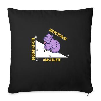Hippotenuse Math - Housse de coussin décorative 45 x 45 cm - noir - Devant