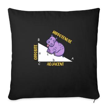 Hippotenuse Math - Housse de coussin décorative 45 x 45 cm - noir - Devant