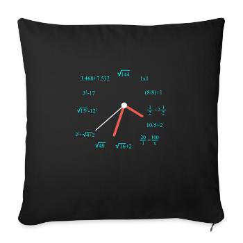 Mathématicien regarder drôle de mathématiques - Housse de coussin décorative 45 x 45 cm - noir - Devant
