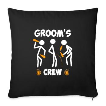 Boys' Party Men Team Groom Wedding - Sofa pillowcase 17,3'' x 17,3'' (45 x 45 cm) - black - Front